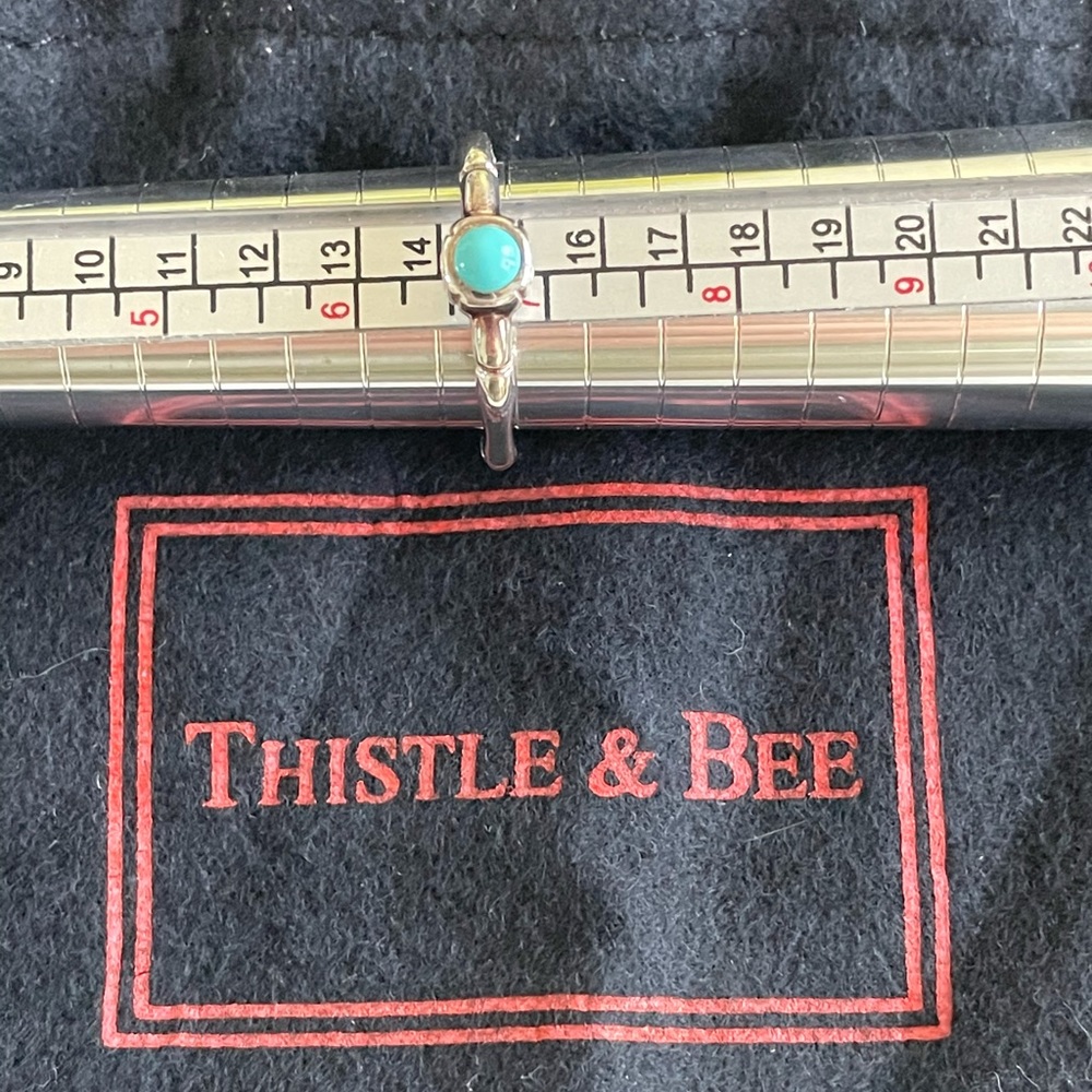 Thistle & Bee SS Round Turquoise Cabochon Ring